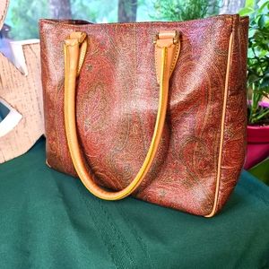 Etro Paisley Satchel Tote GUC